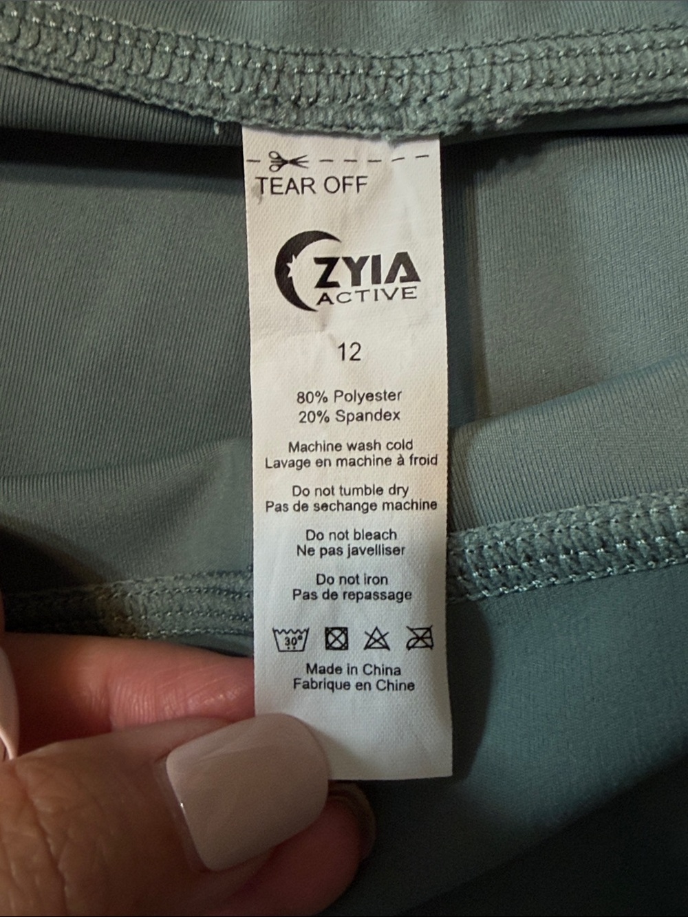 ZYIA High-Rise Leggings in Sage - Picture 4 of 5